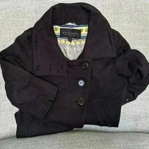 Community | Organic cotton black short sleeve bomber jacket size  small